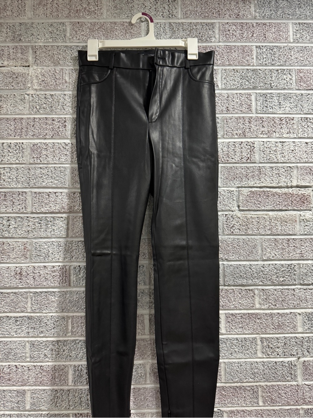 Zara Leather Pants High Rise